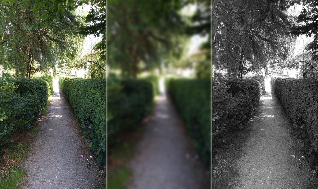 Effekt beim Blinzeln, Zeichenhilfe für Tonwert