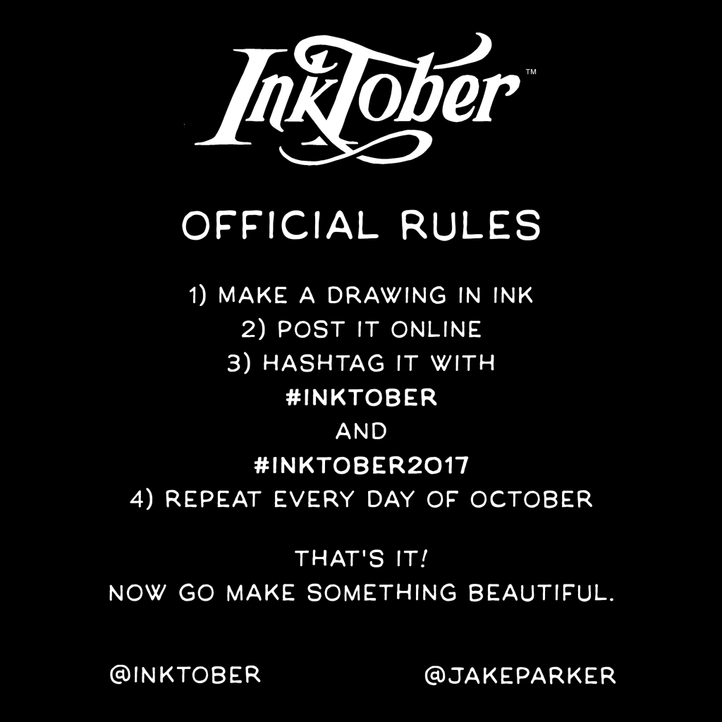 Official Inktober Rules von Jake Parker